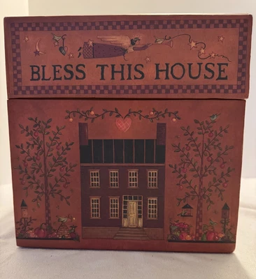 Bob’s Boxes Nesting/Stackable “Bless This House” Cardboard With Lids 6 piece Set - Image 1 of 4