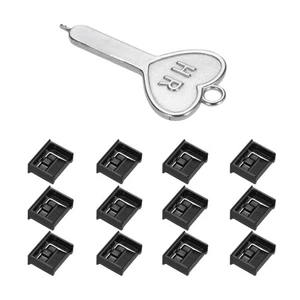 Bloqueur 12 ports verrouillage port USB/poussière PC bloqueur avec clés codées, noir - Photo 1 sur 5