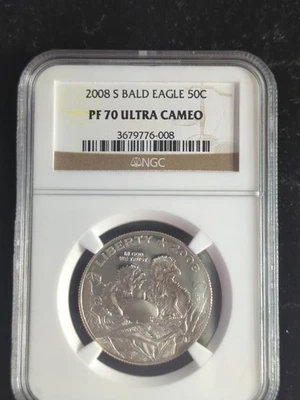 2008 S Bald Eagle NGC PF70 Modern Commemorative Half Dollar - Image 1 of 2