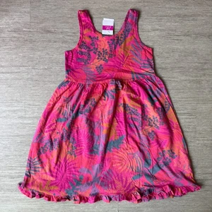 Fresh Produce abito tubino vintage con volant bambina XL rosa floreale papaya frutta nuovo con etichette - Foto 1 di 6
