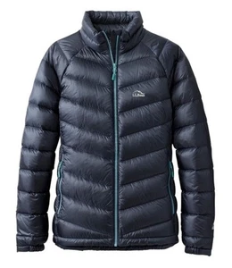 LL Bean Womens MEDIUM Ultralight 850 Down Jacket Puffer CARBON NAVY Super Nice! - Picture 1 of 19