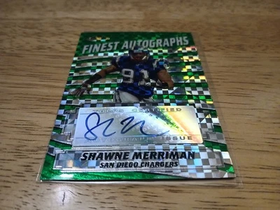 2005 Topps Finest SHAWNE MERRIMAN Finest Autographs X-Fractor RC Auto #d 105/199 - Image 1 of 4