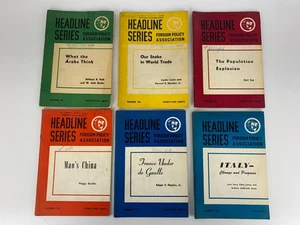 Headline Series Foreign Policy Assn aQty (6) Booklets 1950s & 1960s - Picture 1 of 19