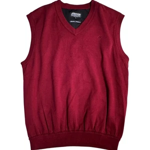 Mizuno Windlite XL Men Golf Vest Sleeveless V-Neck Maroon Performance Preppy Y2K - Picture 1 of 9