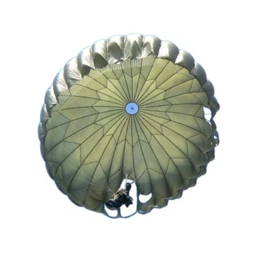 U.S. Armed Forces 35' Vented Survival Parachute W/O Shroud Lines - Cut Lines - Image 1 of 2