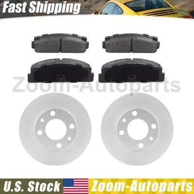 Задние дисковые тормозные диски + комплект тормозных колодок для 1976 Lancia Scorpion 66-83 Fiat 124 - Изображение 1 из 4