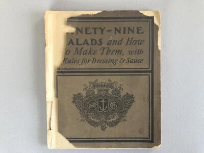 1897 NINETY-NINE SALADS AND HOW TO MAKE THEM Gorham Mfg. Co. Silversmiths NY RI - Image 1 of 4