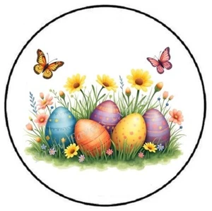 EASTER EGGS ENVELOPE SEALS LABELS STICKERS PARTY FAVORS - Picture 1 of 2