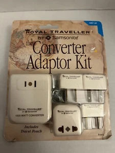 Royal Traveller Converter Adaptor Kit with 5 Adaptors & Travel Pouch (RT-30) - Picture 1 of 2