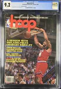 Charles Barkley HOOP Program Magazine February 1992 CGC 9.2 Newsstand 76ers - Picture 1 of 5