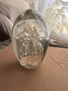 Paper Weight Jellyfish Moon Gold Sparkling 4” Glow In Dark SPI Home - Picture 1 of 10