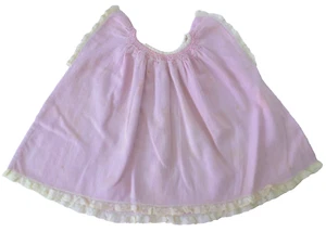 Vintage Infant Baby Lavendar Smocked Peasant Shirt Top Cropped Ivory Lace Trim - Picture 1 of 9