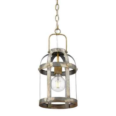 Golden Lighting Bavaria 1-Light Colonial Steel Lantern Pendant - Image 1 of 4