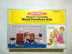 NEW IN BOX VINTAGE REALIFE MINIATURES NURSERY DOLLHOUSE WOOD FURNITURE HOBBY - Picture 1 of 1