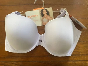 New Warner's Lilac RB1691A Cloud 9 Underwire Soft Back Smoother Bra 34D 36C - Picture 1 of 7