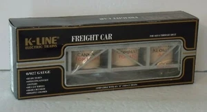 K-LINE O/027 900-12 KCC Keokuk Canning Company VAT FLAT FREIGHT CAR C-9 OB - Picture 1 of 3