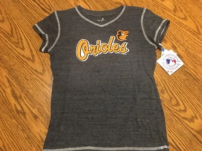 Baltimore Orioles MLB молодежи девочек мягкий как виноград черный SS футболка, большой - новый с Ярлыками - Изображение 1 из 4