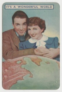 James Stewart + Claudette Colbert 1939 Film Fantasy Game Card - Wonderful #1