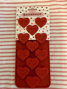 The Bake Shop Conversation Heart Silicone Molds Candy Cookies Valentines - Picture 1 of 2