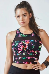 Fabletics Malina Midi Sports Bra Color Splash Print Size M Built In Bra New Tags - Picture 1 of 8