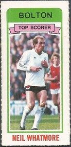 TOPPS-1980-FOOTBALLERS-PINK BACKS #063-BOLTON WANDERERS-TOP SCORER-NEIL WHATMORE