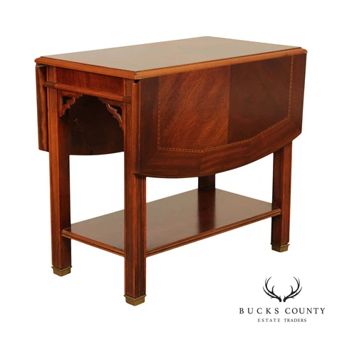 Vintage Chippendale Style Mahogany Drop Leaf Side Table Cover