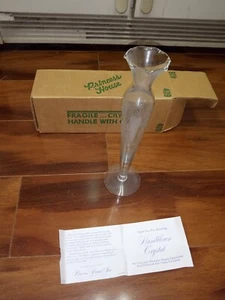 Vintage Princess House Heritage Crystal 10" Bud Flower Vase 409 With Box - Picture 1 of 6
