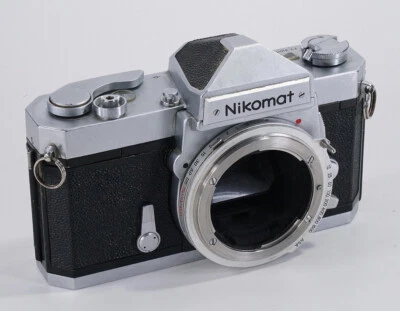 NIKON NIKKORMAT FT CARROCERÍA CROMADA, PROBLEMAS DE ESPEJO Y MEDIDOR, TAL CUAL/222358 Foto 1 de 2