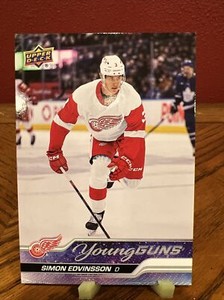 2023-24 Upper Deck Series 1 Simon Edvinsson Young Guns Rookie #228 JUMBO TOPPER
