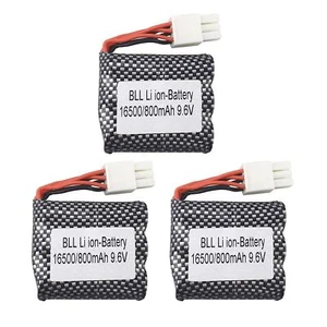 3PCS 9.6V 800mAh 20C Li-ion Battery for S911 912 9115 9116 9120 RC Monster Truck - Picture 1 of 6