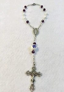 KANSAS STATE ROSARY AUTO CAR MIRROR UNIVERSITY NECKLACE ORNAMENT WILDCATS  - Picture 1 of 5