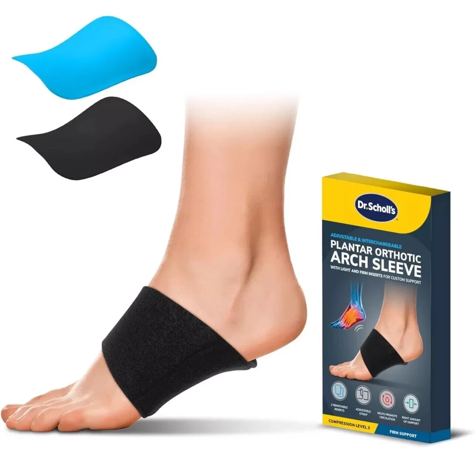Dr. Scholl’s Plantar Orthotic Arch Sleeve One Size Fits Most Firm/Light Inserts - Image 1 of 1