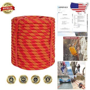 Static Braided Climbing Rope 150 Ft - 1/2 Inch - Ideal for Rigging & Pulling - Picture 1 of 9