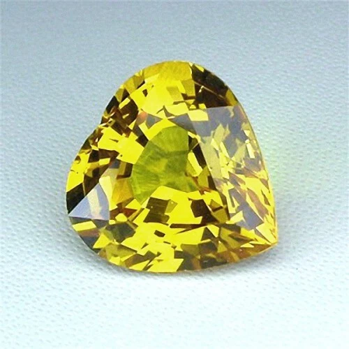 🎁 1.15 carats AWESOME VIVID YELLOW BERYL HEART 6 MM. LOOSE GEMSTONE 🎁 - Изображение 1 из 1