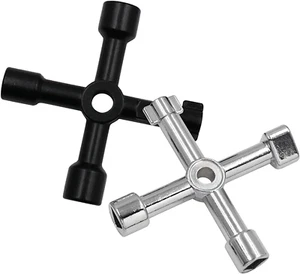 2 Pack Sillcock Key Set, 4 Way Water Key Tool, Multi-Functional Silcock Water Ke - Picture 1 of 12