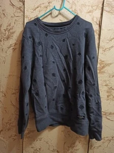 GANT All Over Woven Leaf Sweatshirt, Persian Blue, Size Small - Picture 1 of 6