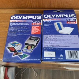 Olympus Camedia P-25N Ink Ribbon And Photo Paper Set for Colour Printer P-200 - Picture 1 of 7