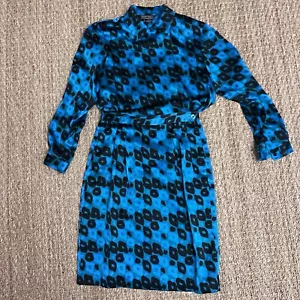 Vintage Ann May 100% Silk Blouse And Skirt Set Women’s Size Small Green Blue - Picture 1 of 11