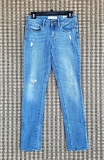 Bullhead Denim Co Womens Size 5 Low Rise Skinny Jeans Distressed  Blue Med Wash