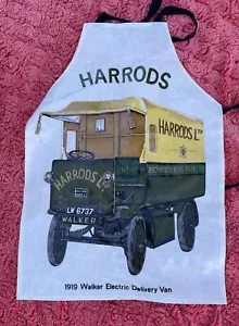 HARRODS Knightsbridge 1919 Walker Electric Delivery Van Apron Cotton/PVC Ulster - Picture 1 of 12