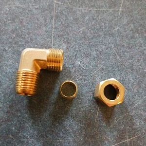 269-6-4, Compression One End 3/8" Threaded Other End Male Brass Elbows 25 - Picture 1 of 3