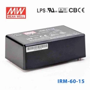 Mean Well IRM-60-15 Switching Power Supply 60W 15V 4A - Encapsulated - Picture 1 of 5