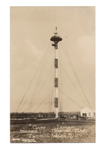 Raro RPPC postal MÁSTIL DE AMARRE ELEGIBLE Camp Lewis TACOMA WA 1924 NW aviación - Imagen 1 de 2