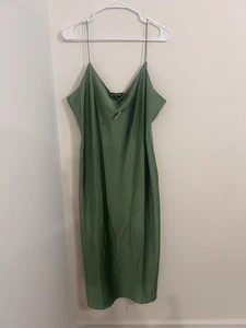 Abito donna J Crew 18 più VERDE slip sexy midi sera cocktail vacanza nuovo con etichette - Foto 1 di 7
