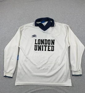 Camiseta Umbro Para Hombre Blanca London United Manga Larga Club de Fútbol Club de Fútbol - Imagen 1 de 6