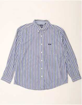 CHAPS Mens Shirt 2XL Blue Striped Cotton CN66 - Image 1 of 3