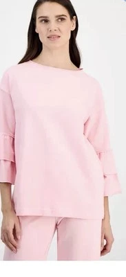 BLUSA ANNE KLEIN/TALLA XL/NUEVA CON ETIQUETA/AL POR MENOR $119/Algodón/ROSA Foto 1 de 2