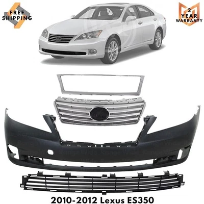 Front Bumper Cover Paintable & Grille Assembly Kit For 2010-2012 Lexus ES350 Foto 1 de 4
