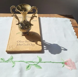 Vintage Florentine Mini Brass Metal Vase Victorian Urn Decor Made In Italy - Picture 1 of 14