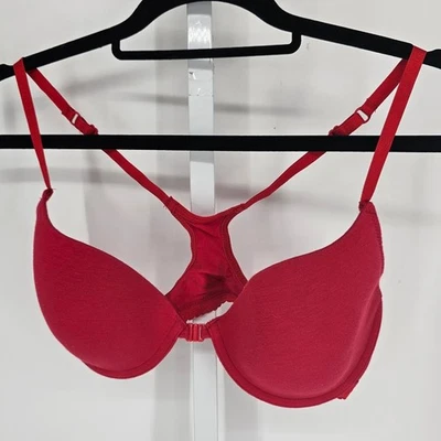 Camiseta sujetador vintage Y2K Joe Boxer para mujer talla 36C cierre frontal rojo negro Foto 1 de 4